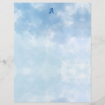 Sanfter blauer Himmel Wasserfarbe Wolke