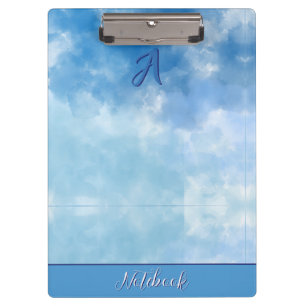 Sanfter blauer Himmel Wasserfarbe Wolke Klemmbrett