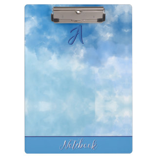 Sanfter blauer Himmel Wasserfarbe Wolke Klemmbrett