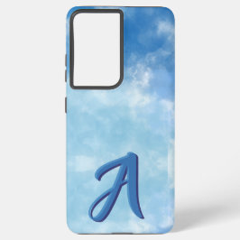 Sanfter blauer Himmel Wasserfarbe Wolke Samsung Galaxy Hülle