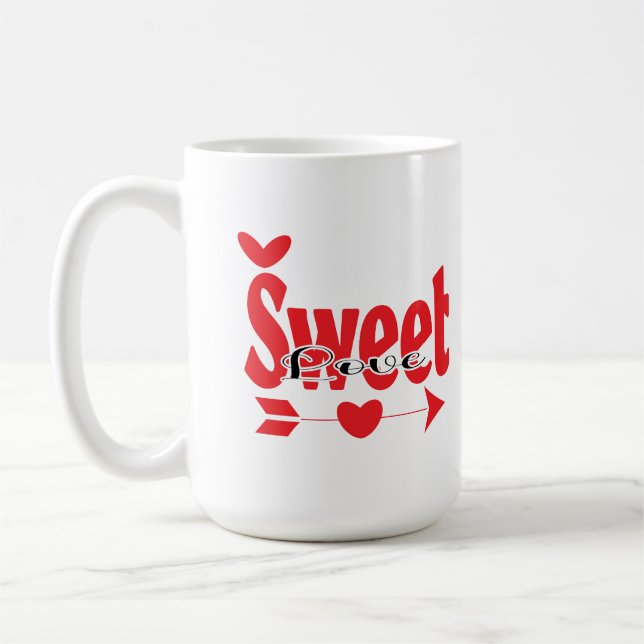 Sanfter Cupid-Treffer Kaffeetasse (Links)