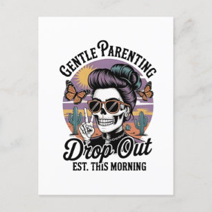 Sanfter Elternteil-Drop-Out Est. Heute Morgen Feiertagspostkarte