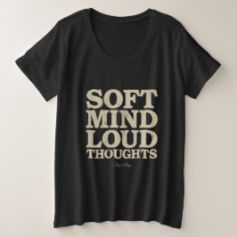 Sanfter Geist Laute Gedanken Minimalistischer Vint Große Größe T-Shirt