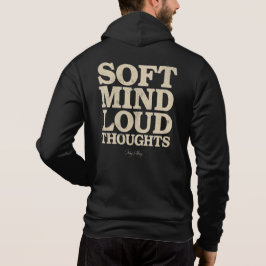 Sanfter Geist Laute Gedanken Minimalistischer Vint Hoodie