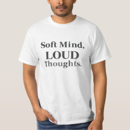 Sanfter Geist Laute Gedanken Minimalistischer Vint T-Shirt