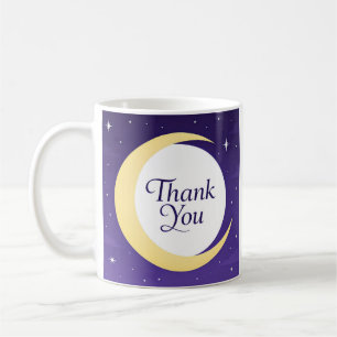 Sanfter gelber Halbmond Danke Kaffeetasse