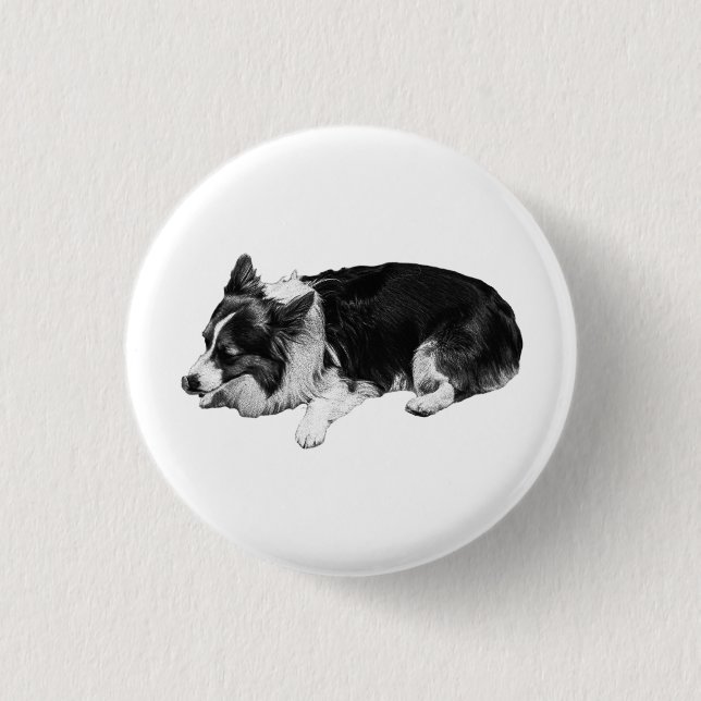 sanfter Glow-Pin, Corgi Button (Vorderseite)
