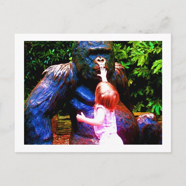 sanfter Gorilla Postkarte (Vorderseite)