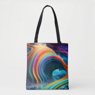 Sanfter heller Regenbogen-Wasserfall