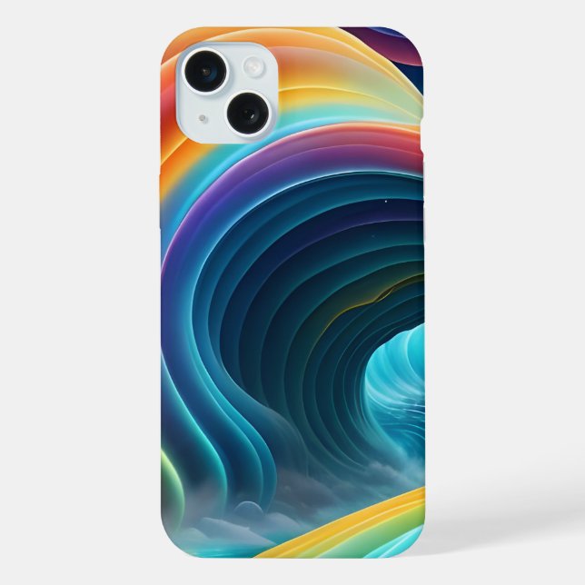 Sanfter heller Regenbogen-Wasserfall iPhone Hülle (Rückseite)