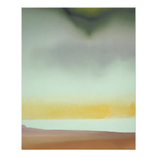 Sanfter Horizont-Abstrakt in Erdtönen Poster