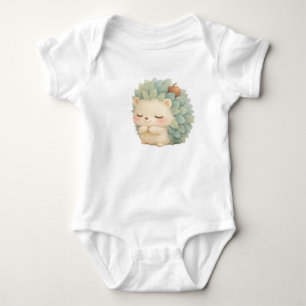 Sanfter Igel – Weiches Wasserfarben-Kawaii für Kle Baby Strampler