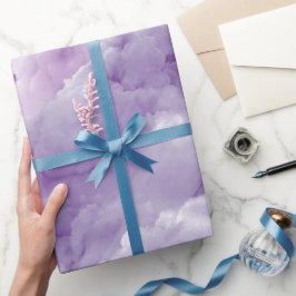 Sanfter Lavendel Flieder Wolken Nebel Abstrakte St Geschenkpapier