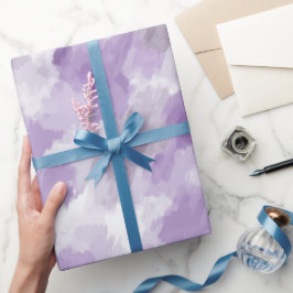 Sanfter Lavendel Traum Nebel Weiß Abstraktes Muste Geschenkpapier