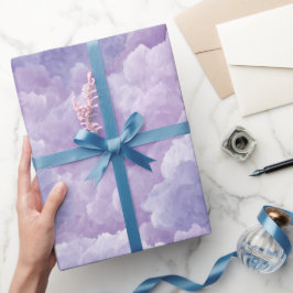 Sanfter Lila-Lavendel-Nebelwolken-Abstraktmuster Geschenkpapier