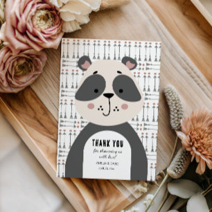 Sanfter Panda-Wald-Dankeschön-Baby-Party Dankeskarte