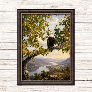 Sanfter patriotischer Weißkopfseeadler Poster