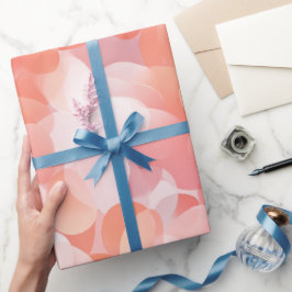 Sanfter Pfirsich-Korallen-Glow-Verlauf Abstraktes  Geschenkpapier