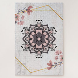 Sanfter Rangoli-Schimmer – Friedliches botanisches Puzzle