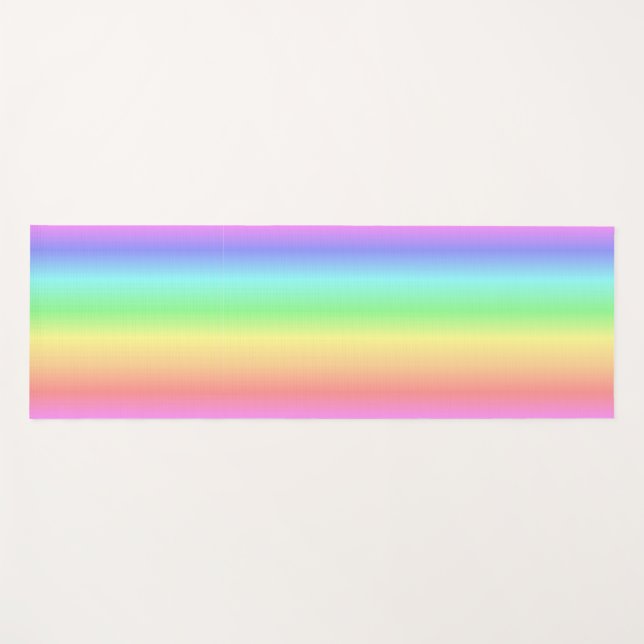 sanfter Regenbogen mit Farben auf einer Yogamatze Yogamatte (Vorderseite (Horizontal))