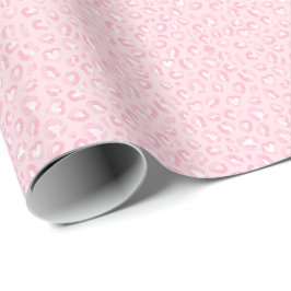 Sanfter rosa Leopardenprint Geschenkpapier