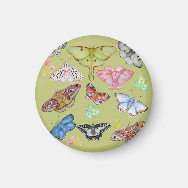 Sanfter Wasserfarbenschmetterlingstanz Magnet (Vorne)