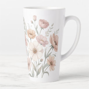 Sanftes Anemonen-Sträußchen Aquarell-Weichheit Milchtasse