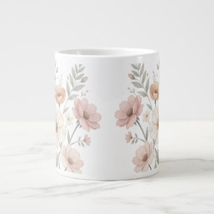 Sanftes Anemonen-Sträußchen Aquarell-Zartheit Jumbo-Tasse