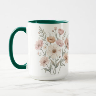 Sanftes Anemonen-Sträußchen Aquarell-Zartheit Tasse
