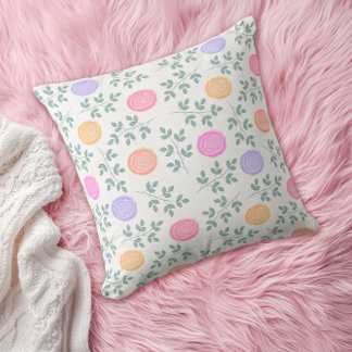 Sanftes Aquarell-Blumenmuster Kissen