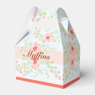 Sanftes Blau mit Rosa und Orange Geschenkschachtel