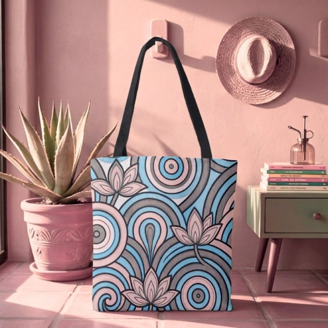 Sanftes Blau & Pink Nouveau Flow (Von Creator hochgeladen)