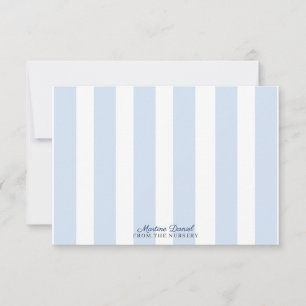 Sanftes, blaues, minimalistisches Babynursery-Kart Mitteilungskarte
