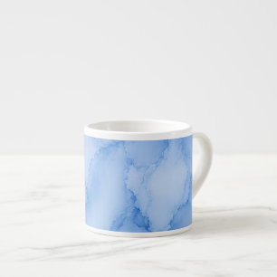 Sanftes blaues Wasserfarben-Abstrakt Espressotasse