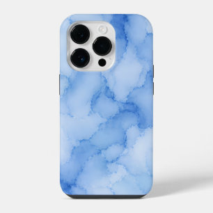 Sanftes blaues Wasserfarben-Abstrakt iPhone 14 Pro Hülle