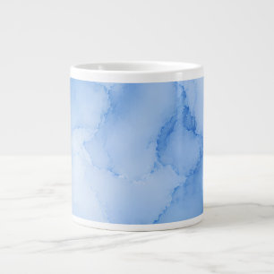 Sanftes blaues Wasserfarben-Abstrakt Jumbo-Tasse