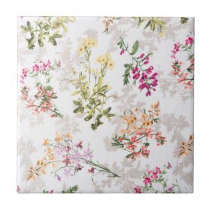 Sanftes Blumenmuster Fliese