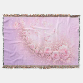Sanftes Blumenmuster – Weiche rosa Rosen mit Sanft Decke