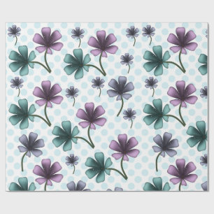 Sanftes Cottagecore-Blumenmuster Pastell-Ästheti Geschenkpapier