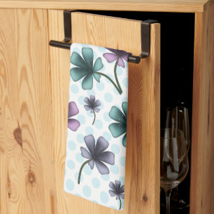 Sanftes Cottagecore-Blumenmuster   Pastell-Ästheti Geschirrtuch