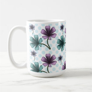 Sanftes Cottagecore-Blumenmuster Pastell-Ästheti Kaffeetasse
