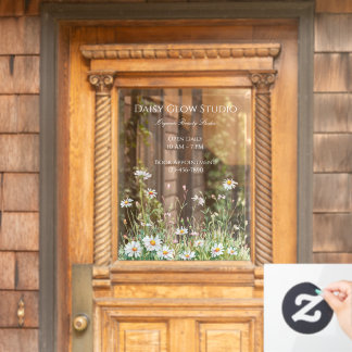 Sanftes Florales Elegantes Organisches Schönheitss Fensteraufkleber