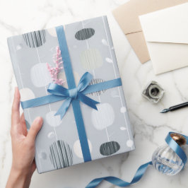 Sanftes Grau-Salbei-Balance-Abstraktmuster Geschenkpapier