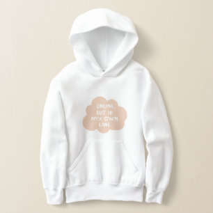 Sanftes Greige und Wolkenweiß zitiert KI-Kunst Hoodie
