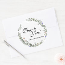 Sanftes Grünes Boho Genderneutrales Florales Danke