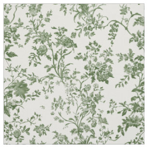 Sanftes grünes botanisches Toile Stoff