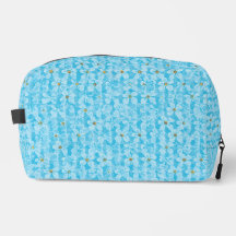 Sanftes Himmelblau & Weiß Wasserfarbe Ditsy Blumen