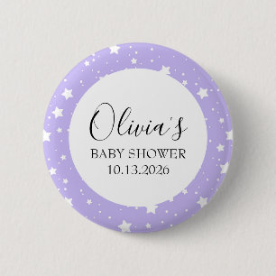 Sanftes Lavendel-Sternenmuster Button
