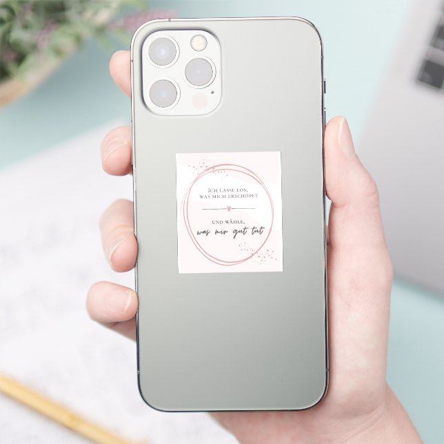 Sanftes Loslass-Affirmation Aufkleber (Telefon)