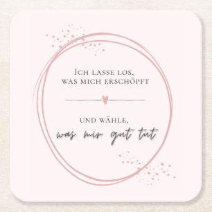 Sanftes Loslass-Affirmation Rechteckiger Pappuntersetzer
